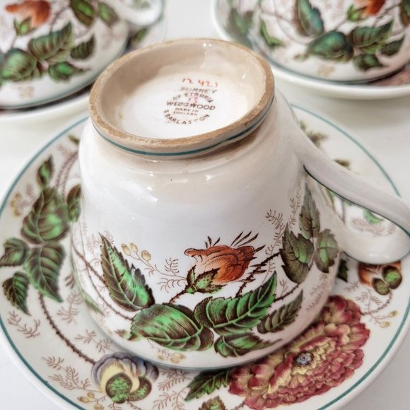 Wedgewood Surrey of Etruria Cups and Saucers Eight Sets - Picture 6 of 13